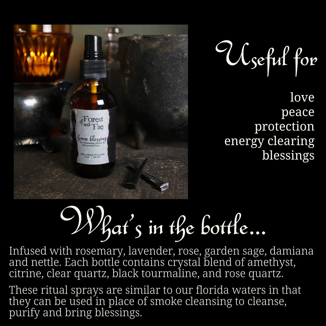 Home Blessing Cleansing Spray • Crystal Infused