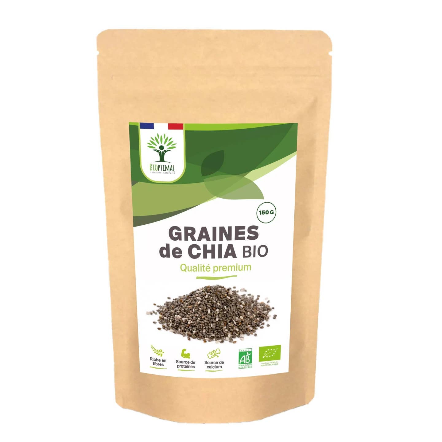 Organic Chia Seeds - Packaged in France - Vegan